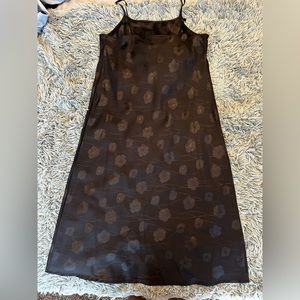 A New Day Women's Black Light Weight Spaghetti Strap Night Gown Sleeper